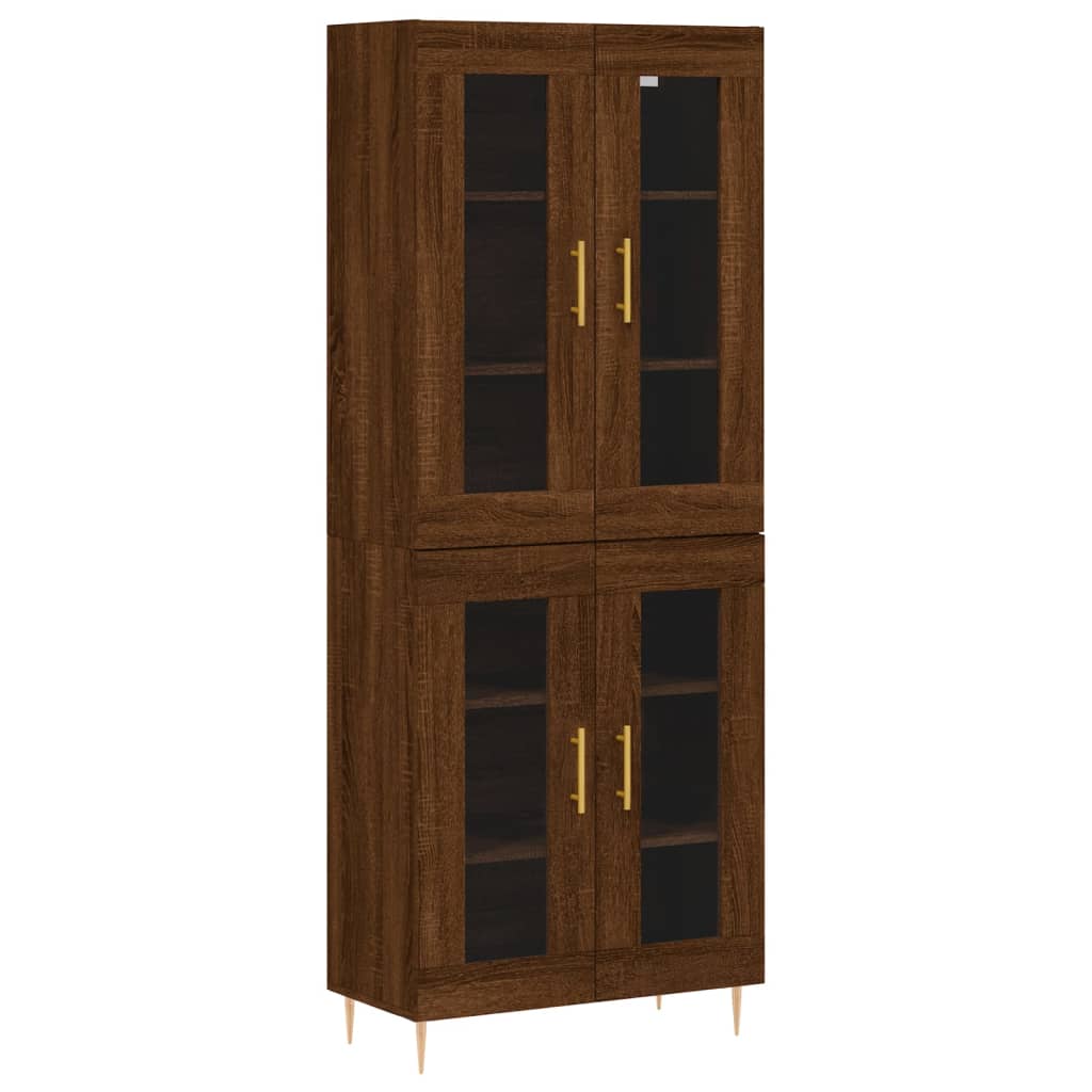 vidaXL Dulap înalt, stejar maro, 69,5x34x180 cm, lemn compozit vidaXL Dulap înalt, stejar maro, 69,5x34x180 cm, lemn compozit