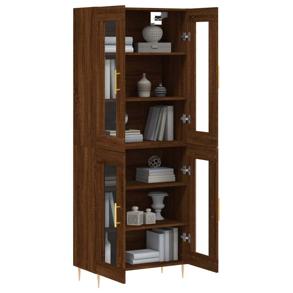 vidaXL Dulap înalt, stejar maro, 69,5x34x180 cm, lemn compozit vidaXL Dulap înalt, stejar maro, 69,5x34x180 cm, lemn compozit