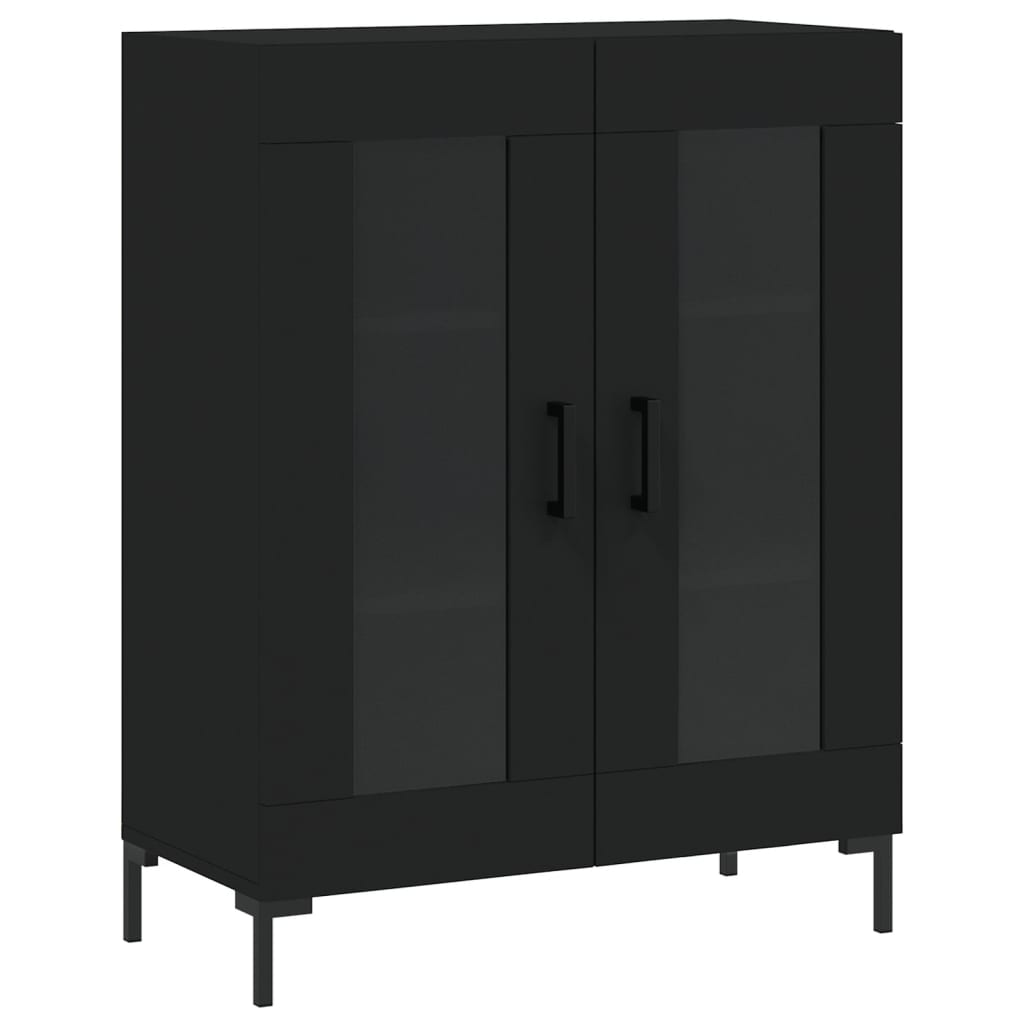 vidaXL Dulap înalt, negru, 69,5x34x180 cm, lemn compozit