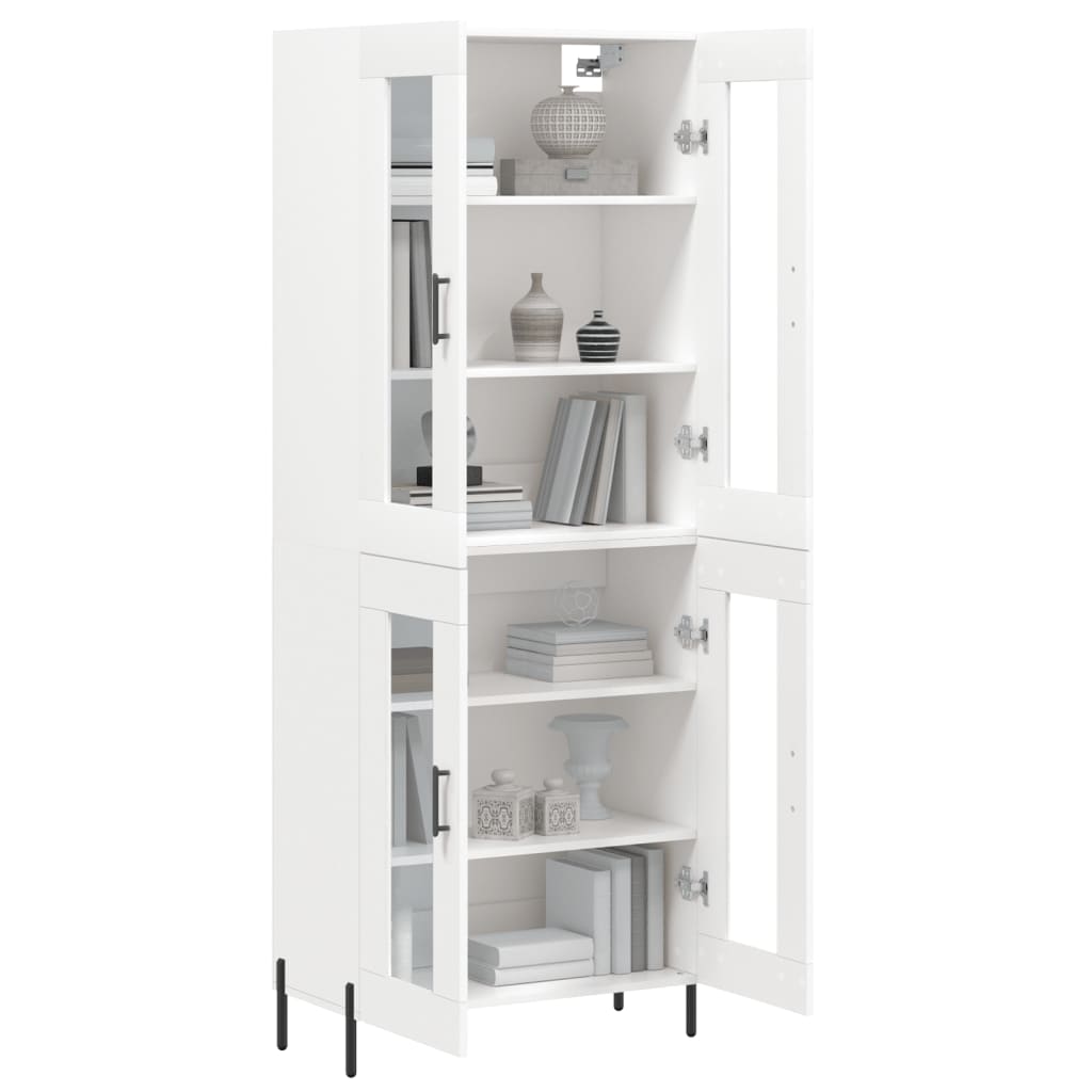 vidaXL Dulap înalt, alb, 69,5x34x180 cm, lemn compozit