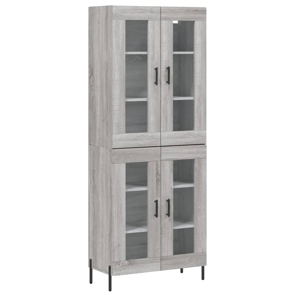 vidaXL Dulap înalt, gri sonoma, 69,5x34x180 cm, lemn compozit