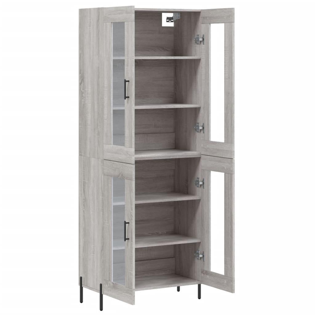 vidaXL Dulap înalt, gri sonoma, 69,5x34x180 cm, lemn compozit