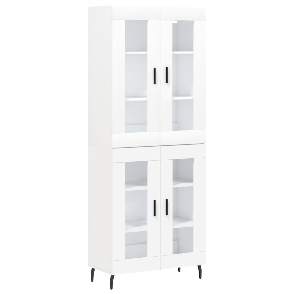 vidaXL Dulap înalt, alb, 69,5x34x180 cm, lemn compozit