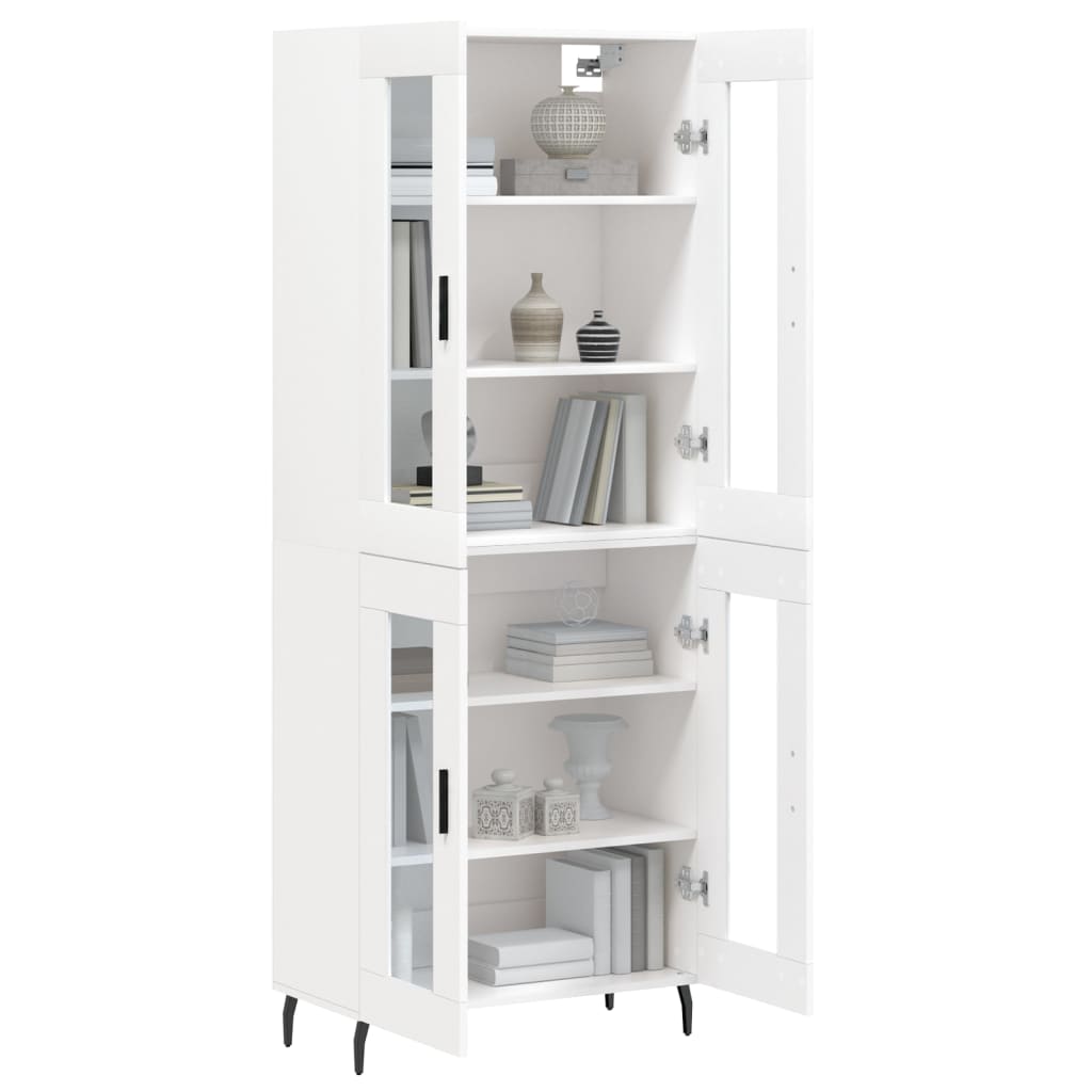 vidaXL Dulap înalt, alb, 69,5x34x180 cm, lemn compozit