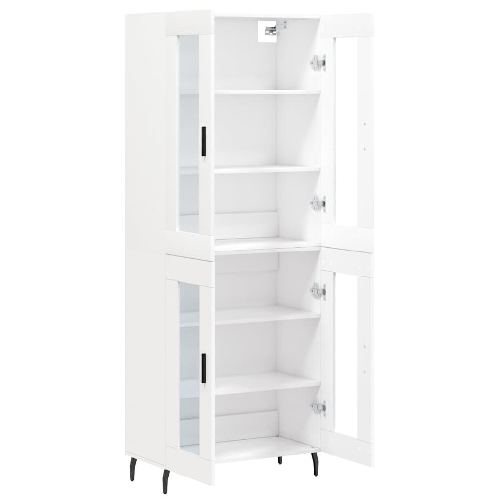 vidaXL Dulap înalt, alb, 69,5x34x180 cm, lemn compozit
