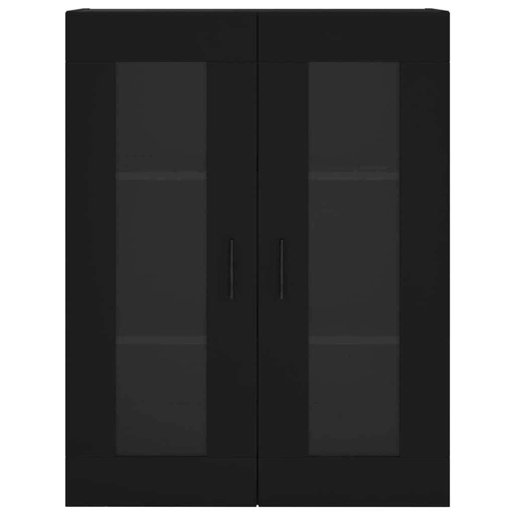 vidaXL Dulap înalt, negru, 69,5x34x180 cm, lemn compozit