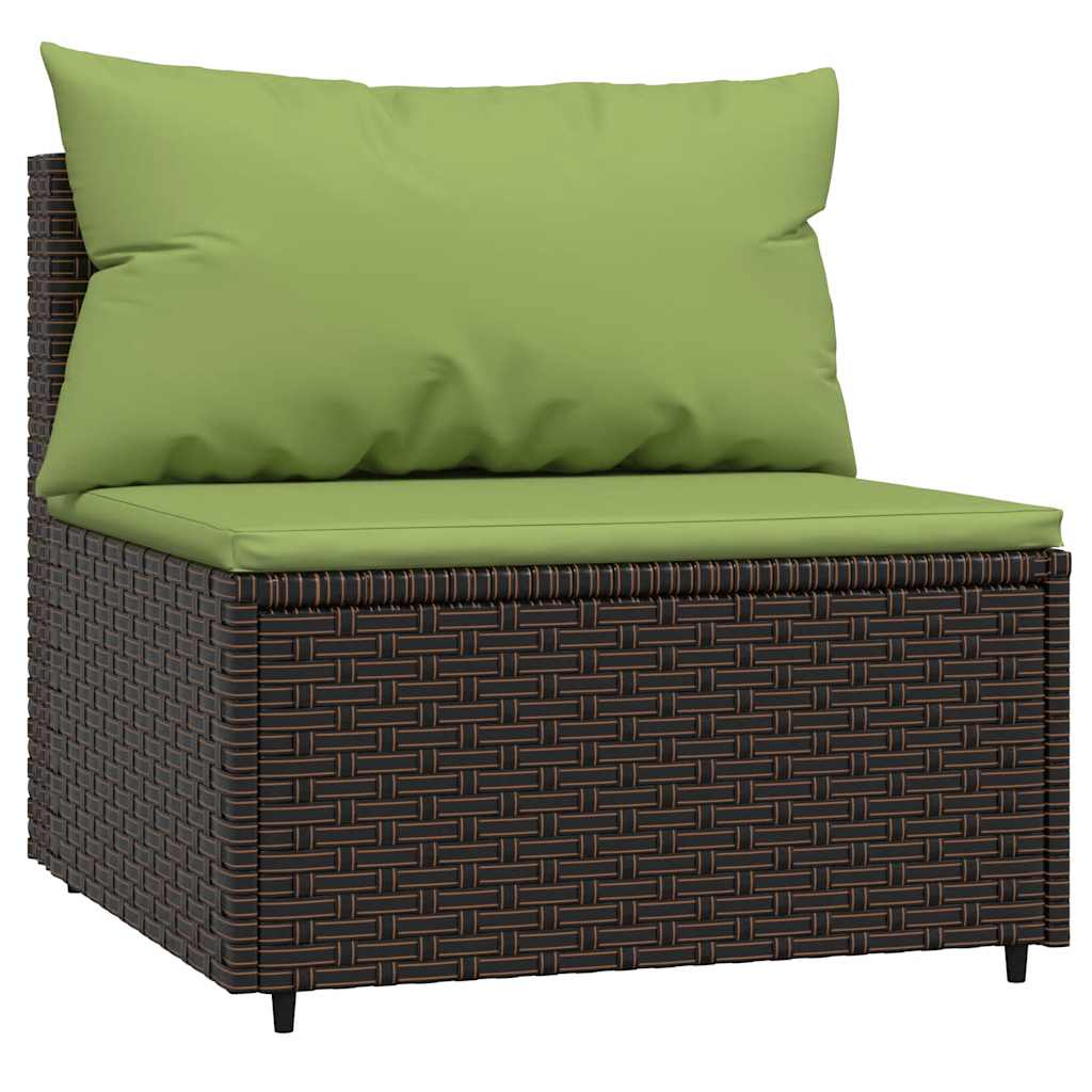vidaXL Set mobilier de grădină cu perne, 4 piese, maro, poliratan vidaXL Set mobilier de grădină cu perne, 4 piese, maro, poliratan