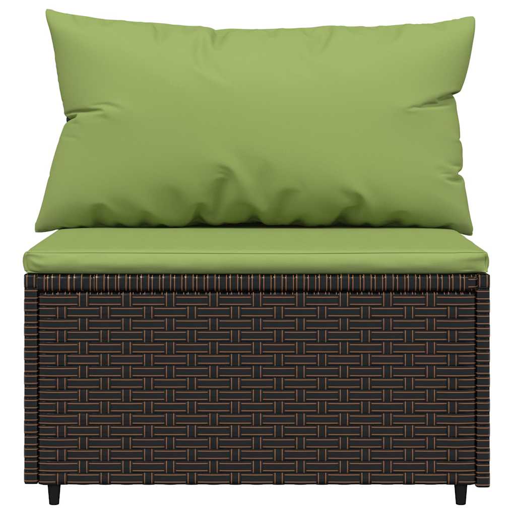 vidaXL Set mobilier de grădină cu perne, 4 piese, maro, poliratan vidaXL Set mobilier de grădină cu perne, 4 piese, maro, poliratan