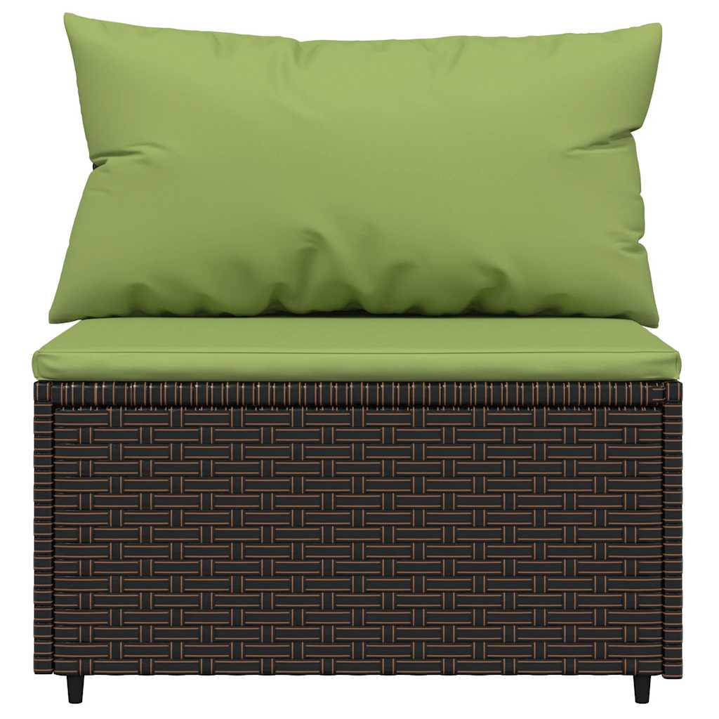 vidaXL Set mobilier de grădină cu perne, 4 piese, maro, poliratan vidaXL Set mobilier de grădină cu perne, 4 piese, maro, poliratan