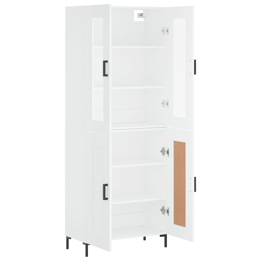 vidaXL Dulap înalt, alb, 69,5x34x180 cm, lemn compozit