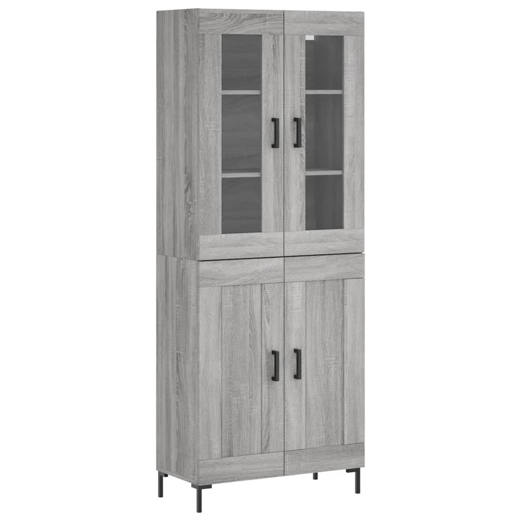 vidaXL Dulap înalt, gri sonoma, 69,5x34x180 cm, lemn compozit