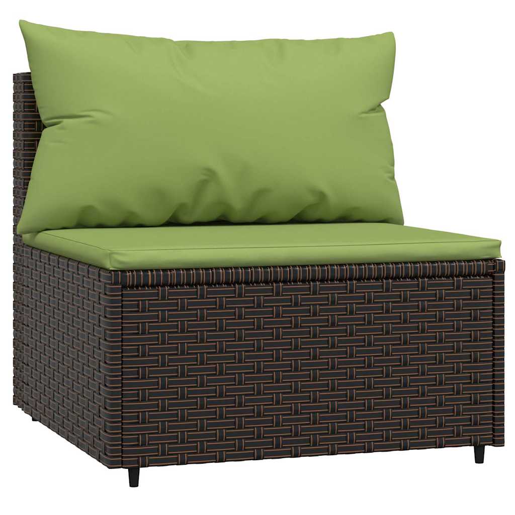 vidaXL Set mobilier de grădină cu perne, 3 piese, maro, poliratan vidaXL Set mobilier de grădină cu perne, 3 piese, maro, poliratan