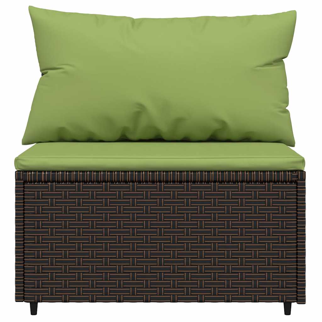 vidaXL Set mobilier de grădină cu perne, 3 piese, maro, poliratan vidaXL Set mobilier de grădină cu perne, 3 piese, maro, poliratan