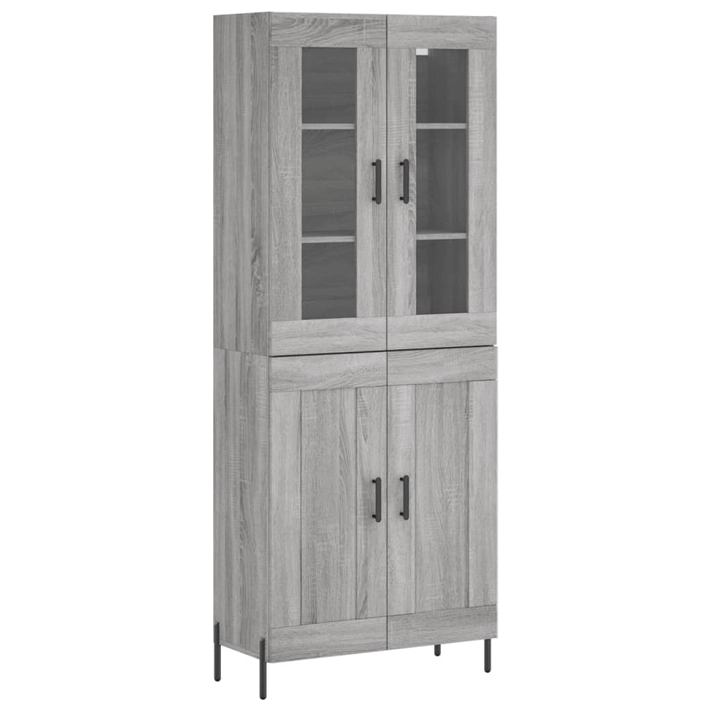 vidaXL Dulap înalt, gri sonoma, 69,5x34x180 cm, lemn compozit