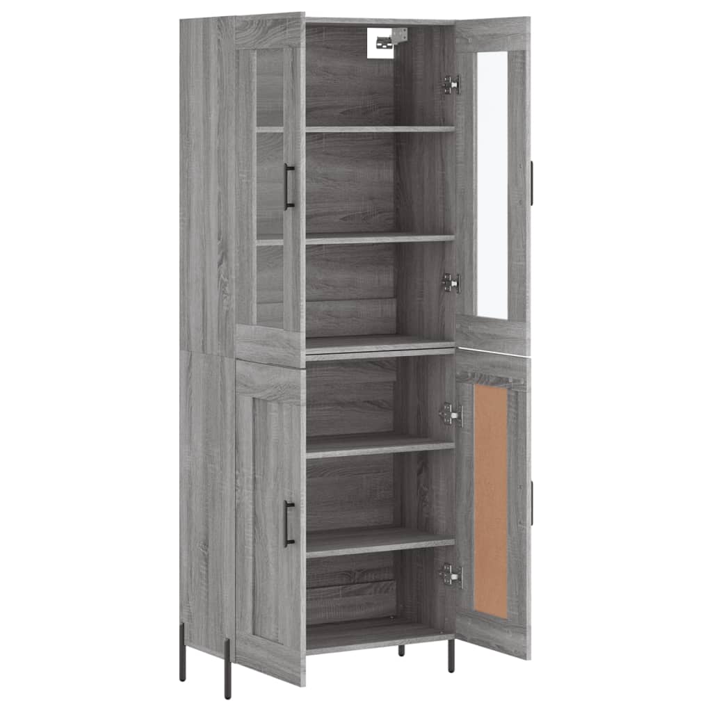 vidaXL Dulap înalt, gri sonoma, 69,5x34x180 cm, lemn compozit