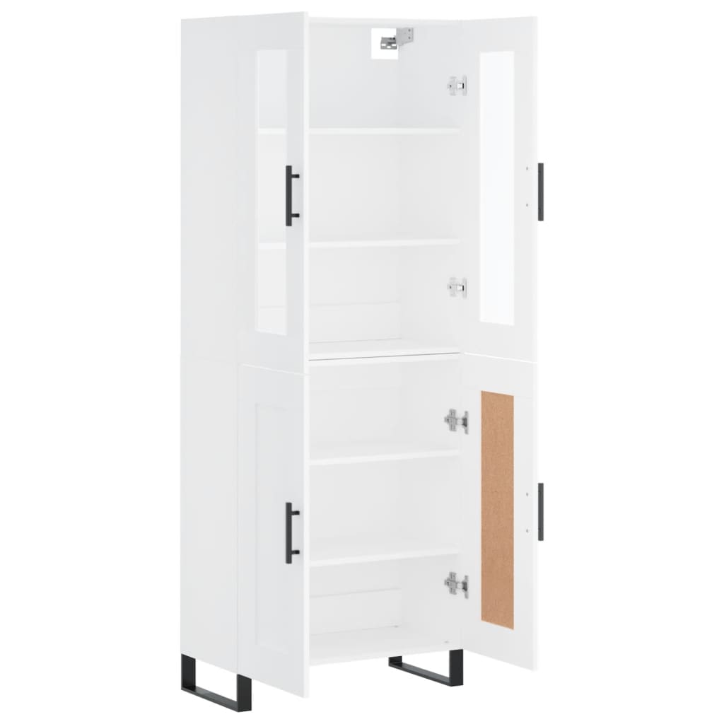 vidaXL Dulap înalt, alb, 69,5x34x180 cm, lemn compozit
