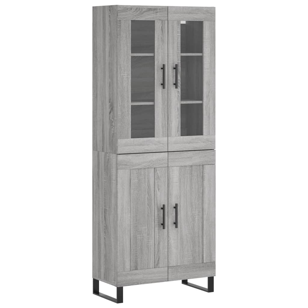 vidaXL Dulap înalt, gri sonoma, 69,5x34x180 cm, lemn compozit