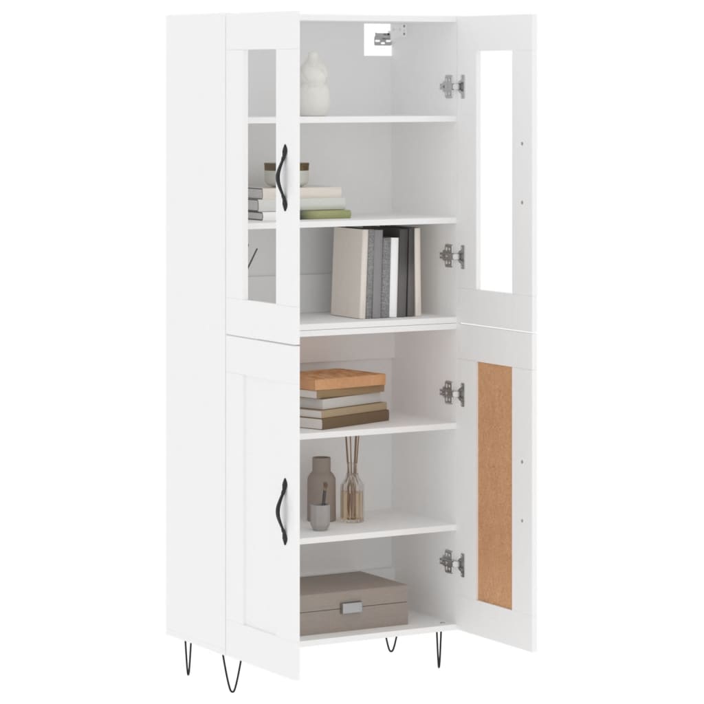 vidaXL Dulap înalt, alb, 69,5x34x180 cm, lemn compozit vidaXL Dulap înalt, alb, 69,5x34x180 cm, lemn compozit