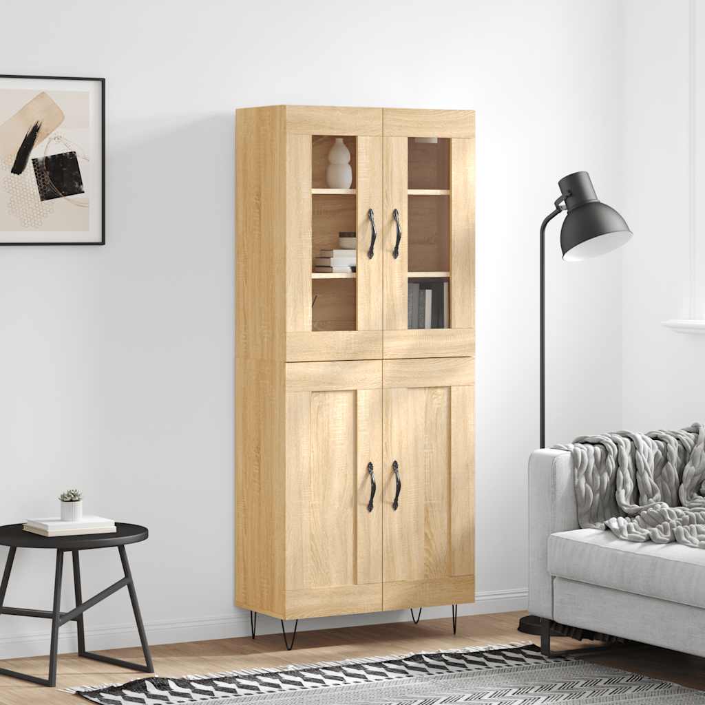 vidaXL Dulap înalt, stejar sonoma, 69,5x34x180 cm, lemn compozit vidaXL Dulap înalt, stejar sonoma, 69,5x34x180 cm, lemn compozit
