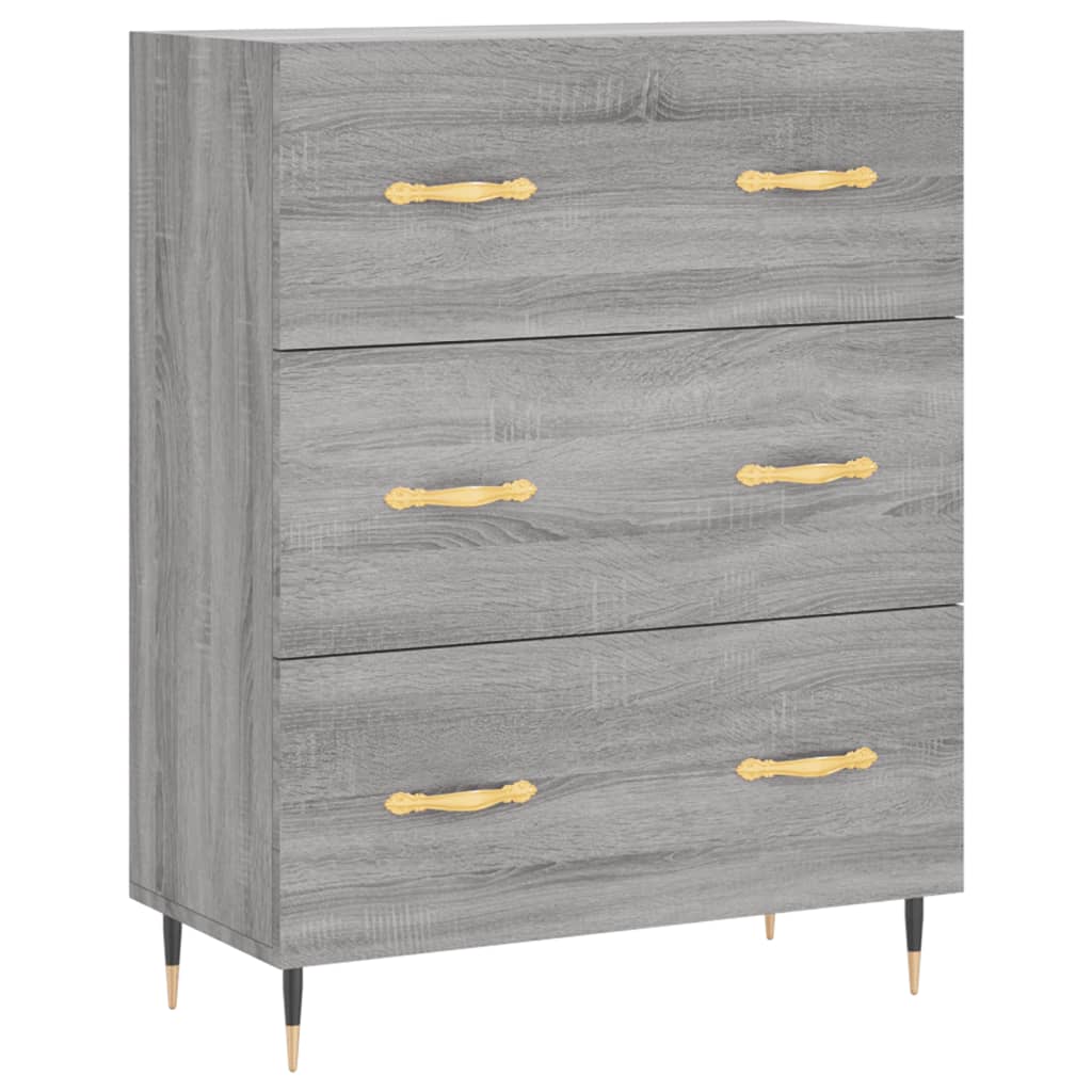vidaXL Dulap înalt, gri sonoma, 69,5x34x180 cm, lemn compozit