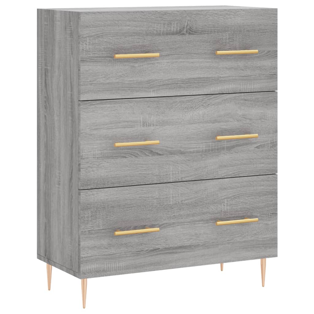 vidaXL Dulap înalt, gri sonoma, 69,5x34x180 cm, lemn compozit