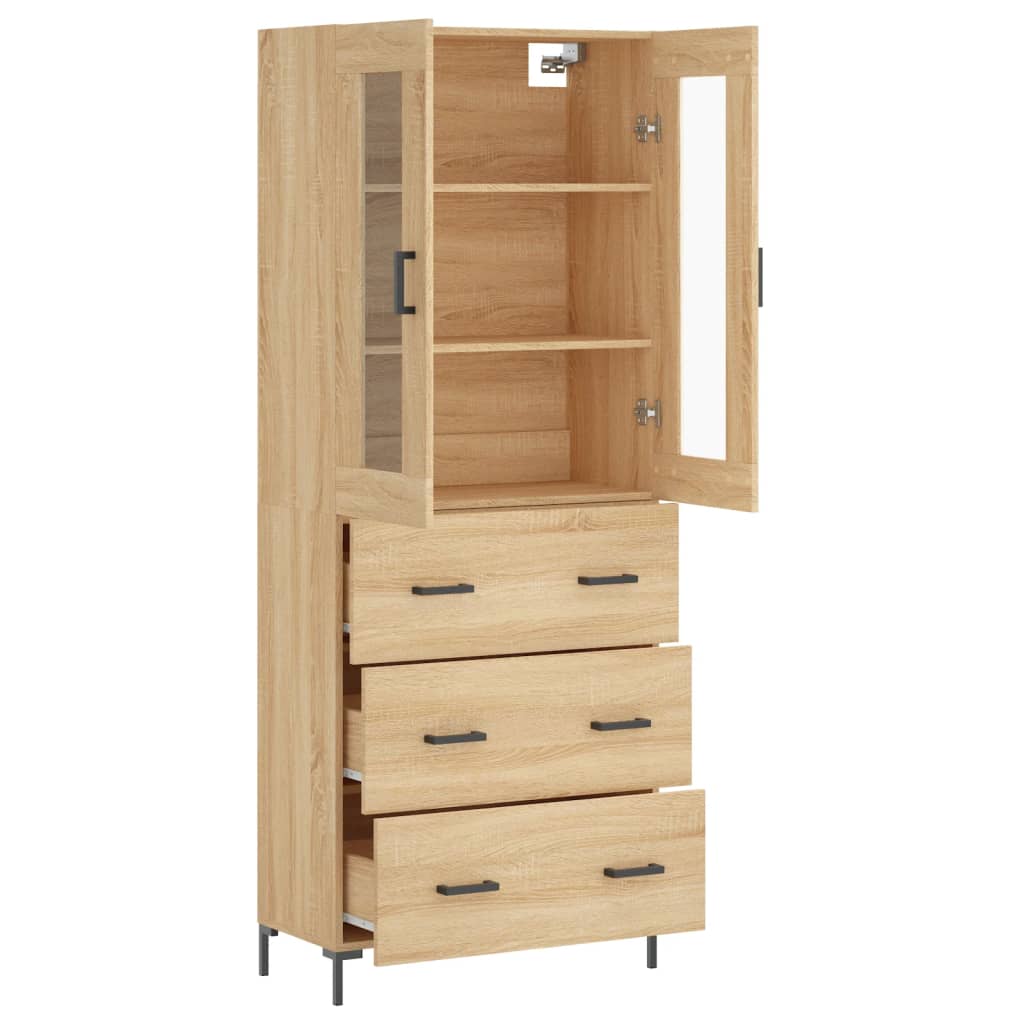 vidaXL Dulap înalt, stejar sonoma, 69,5x34x180 cm, lemn compozit vidaXL Dulap înalt, stejar sonoma, 69,5x34x180 cm, lemn compozit