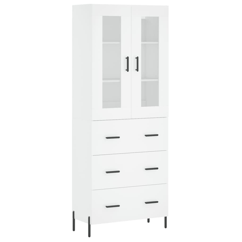vidaXL Dulap înalt, alb, 69,5x34x180 cm, lemn compozit