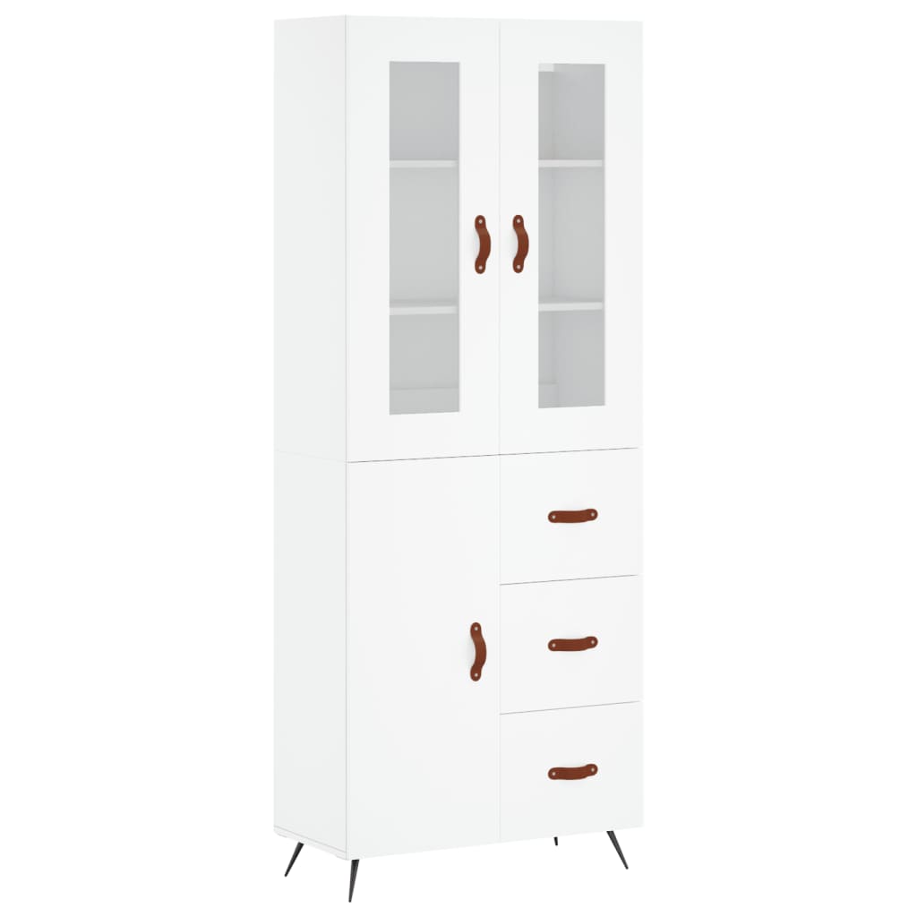 vidaXL Dulap înalt, alb, 69,5x34x180 cm, lemn compozit