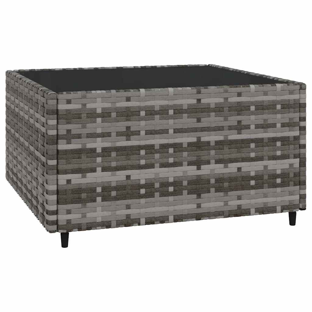 vidaXL Set mobilier de grădină cu perne, 4 piese, gri, poliratan vidaXL Set mobilier de grădină cu perne, 4 piese, gri, poliratan