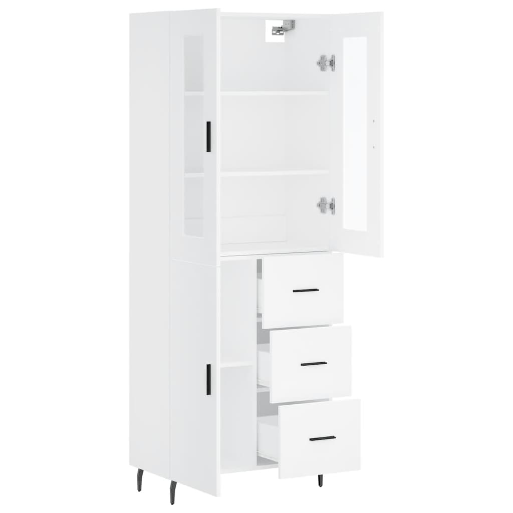 vidaXL Dulap înalt, alb, 69,5x34x180 cm, lemn compozit