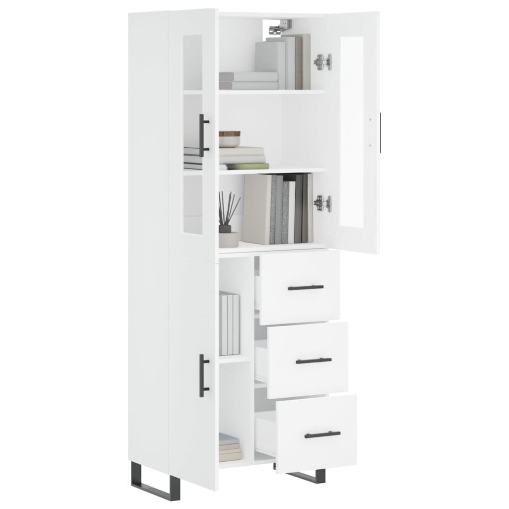 vidaXL Dulap înalt, alb, 69,5x34x180 cm, lemn compozit