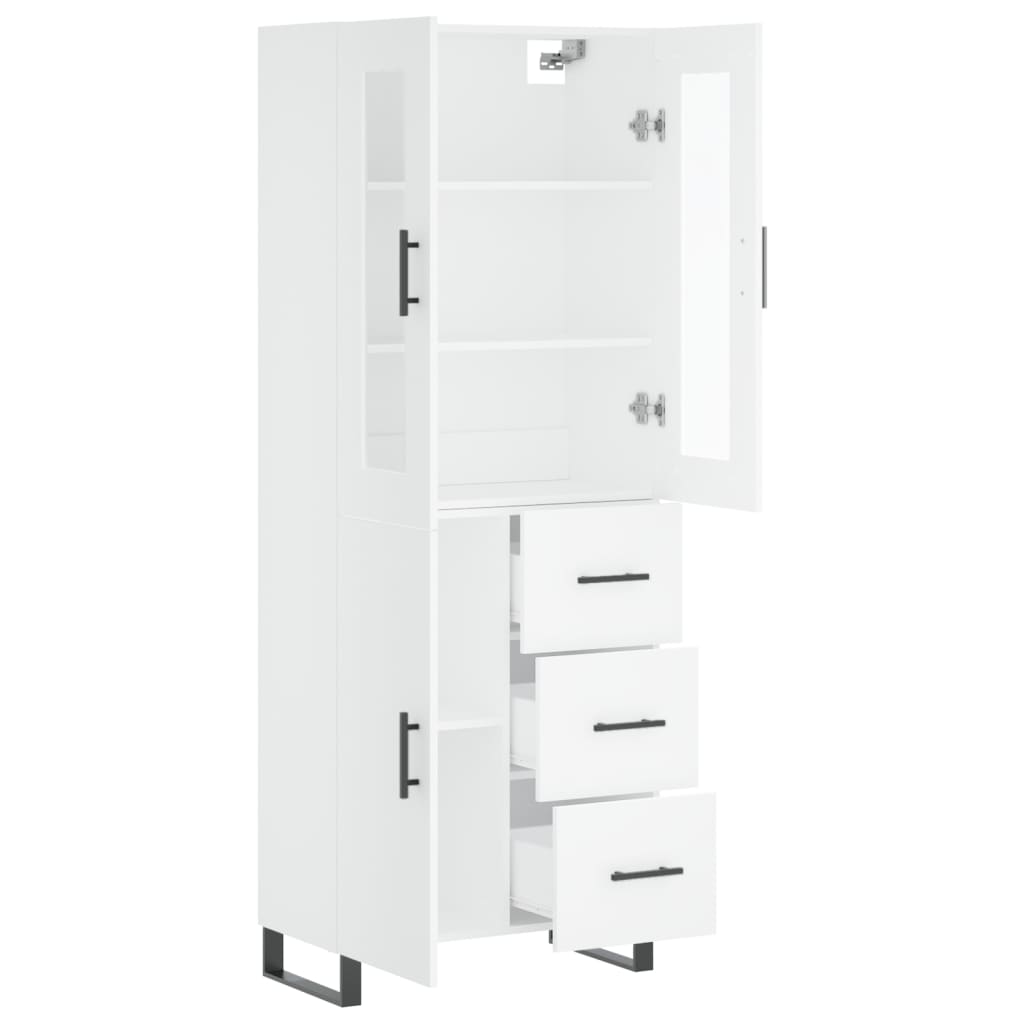 vidaXL Dulap înalt, alb, 69,5x34x180 cm, lemn compozit