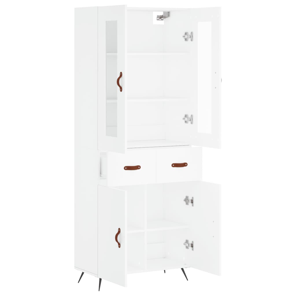 vidaXL Dulap înalt, alb, 69,5x34x180 cm, lemn compozit