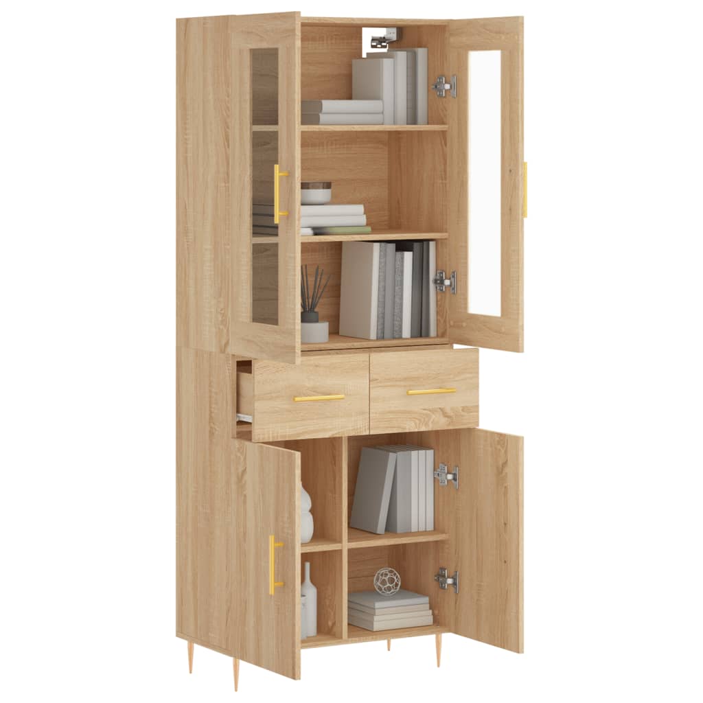 vidaXL Dulap înalt, stejar sonoma, 69,5x34x180 cm, lemn compozit vidaXL Dulap înalt, stejar sonoma, 69,5x34x180 cm, lemn compozit