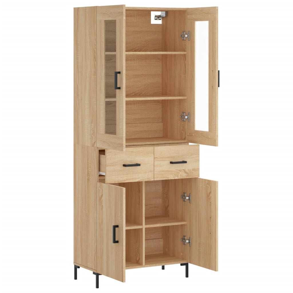 vidaXL Dulap înalt, stejar sonoma, 69,5x34x180 cm, lemn compozit