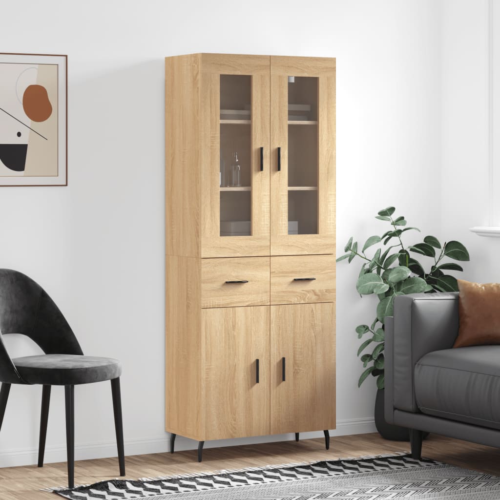 vidaXL Dulap înalt, stejar sonoma, 69,5x34x180 cm, lemn compozit vidaXL Dulap înalt, stejar sonoma, 69,5x34x180 cm, lemn compozit
