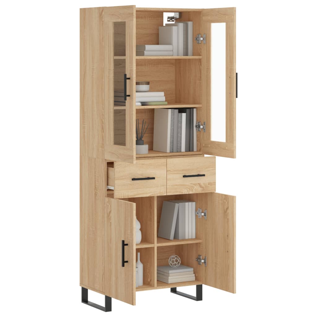 vidaXL Dulap înalt, stejar sonoma, 69,5x34x180 cm, lemn compozit