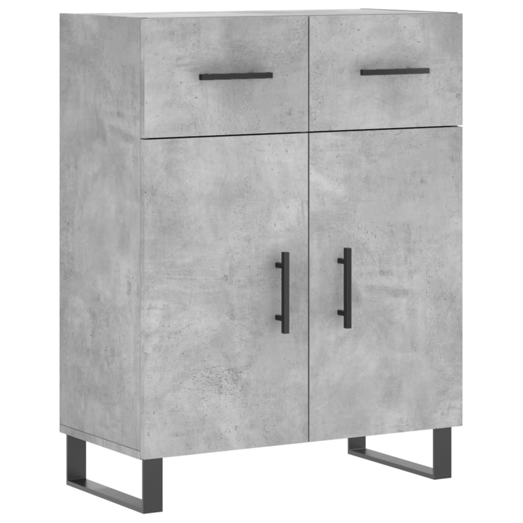 vidaXL Dulap înalt, gri beton, 69,5x34x180, lemn compozit