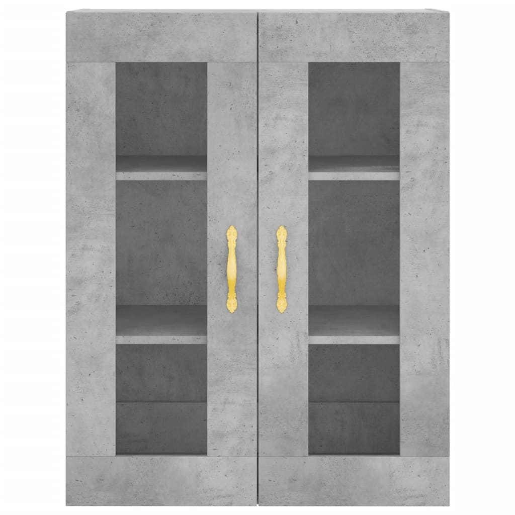 vidaXL Dulap înalt, gri beton, 69,5x34x180, lemn compozit
