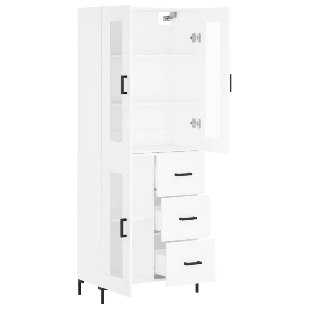 vidaXL Dulap înalt, alb, 69,5x34x180 cm, lemn compozit