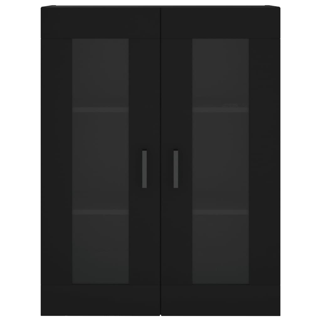 vidaXL Dulap înalt, negru, 69,5x34x180 cm, lemn compozit