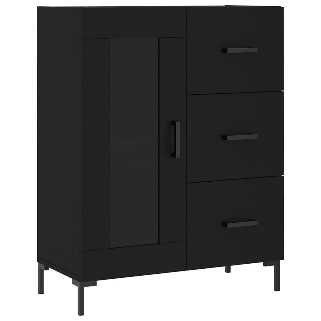vidaXL Dulap înalt, negru, 69,5x34x180 cm, lemn compozit