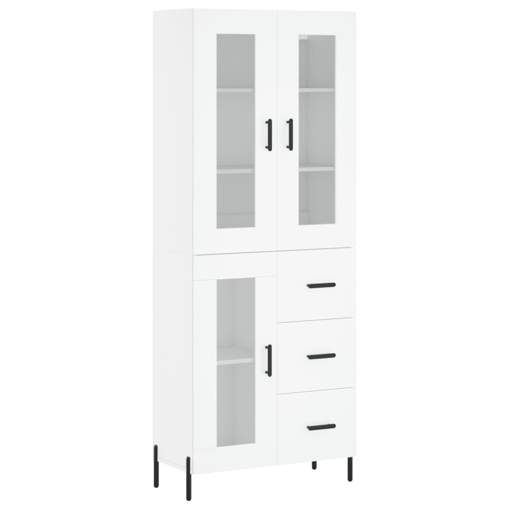 vidaXL Dulap înalt, alb, 69,5x34x180 cm, lemn compozit