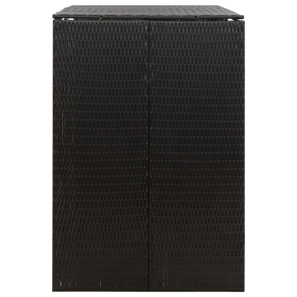 vidaXL Magazie de pubele dublă, negru, 140x80x117 cm, poliratan vidaXL Magazie de pubele dublă, negru, 140x80x117 cm, poliratan