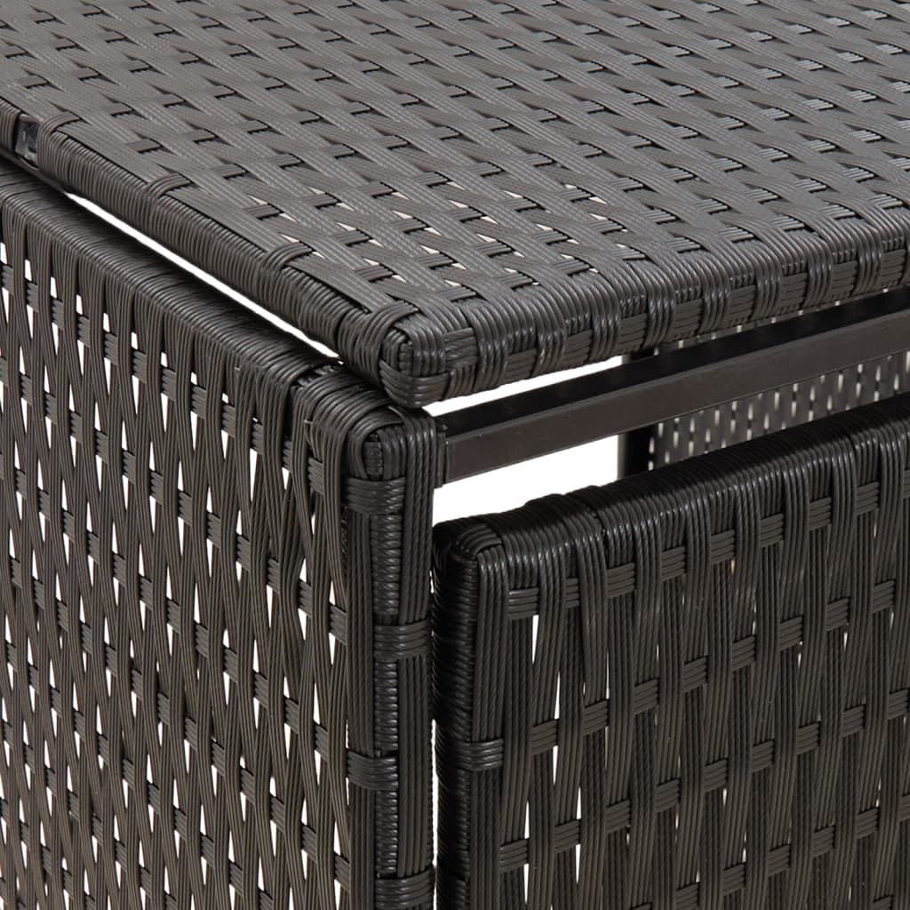 vidaXL Magazie de pubele dublă, negru, 140x80x117 cm, poliratan vidaXL Magazie de pubele dublă, negru, 140x80x117 cm, poliratan