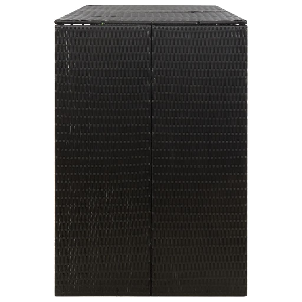 vidaXL Magazie de pubele triplă, negru, 207x80x117 cm, poliratan vidaXL Magazie de pubele triplă, negru, 207x80x117 cm, poliratan
