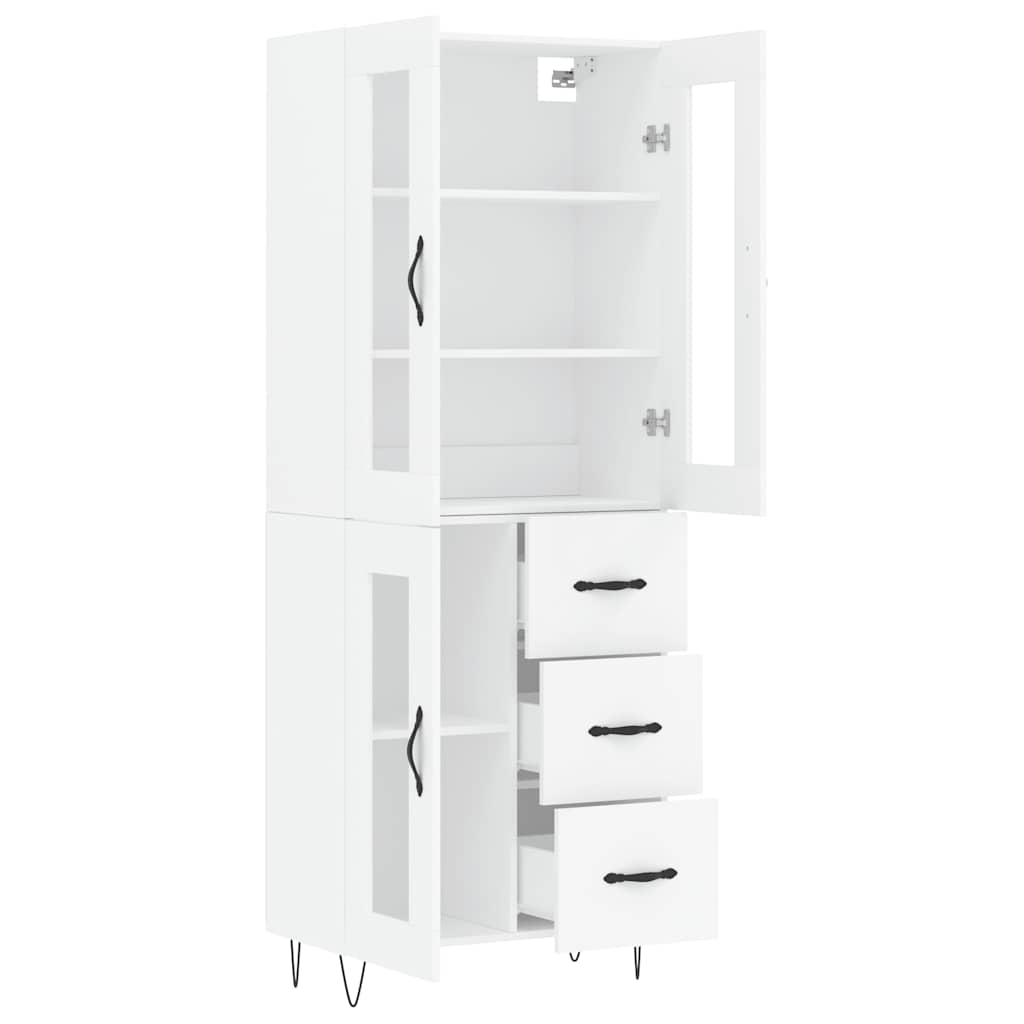 vidaXL Dulap înalt, alb, 69,5x34x180 cm, lemn compozit
