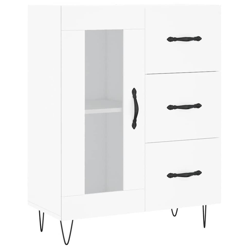 vidaXL Dulap înalt, alb, 69,5x34x180 cm, lemn compozit