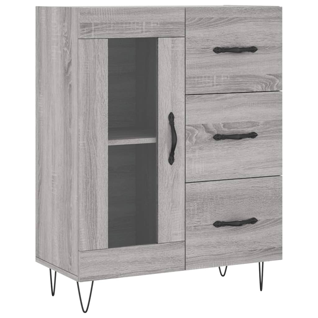 vidaXL Dulap înalt, gri sonoma, 69,5x34x180 cm, lemn compozit