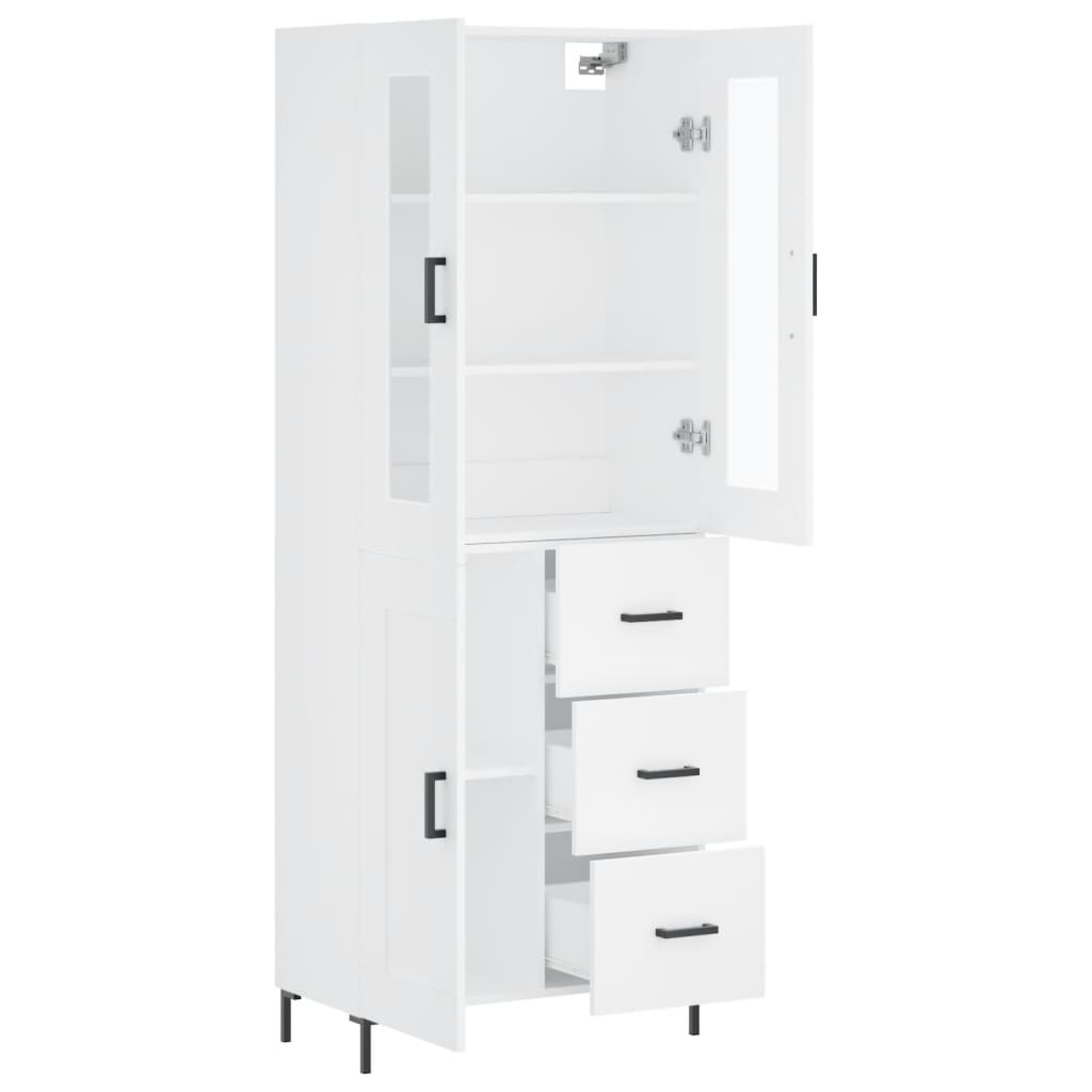 vidaXL Dulap înalt, alb, 69,5x34x180 cm, lemn compozit